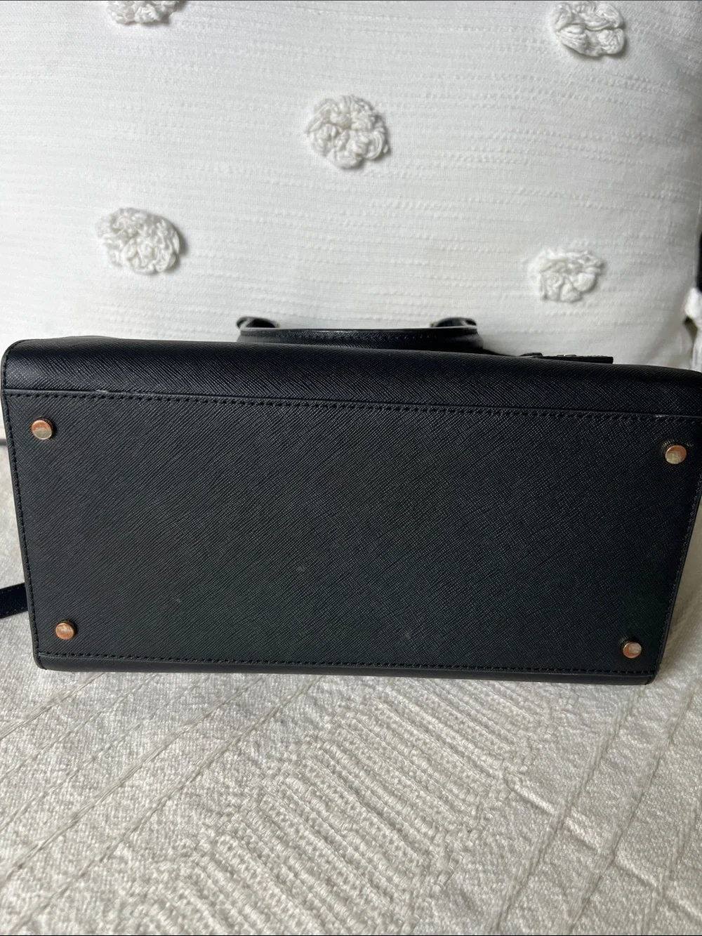 kate spade black saffiano leather satchel